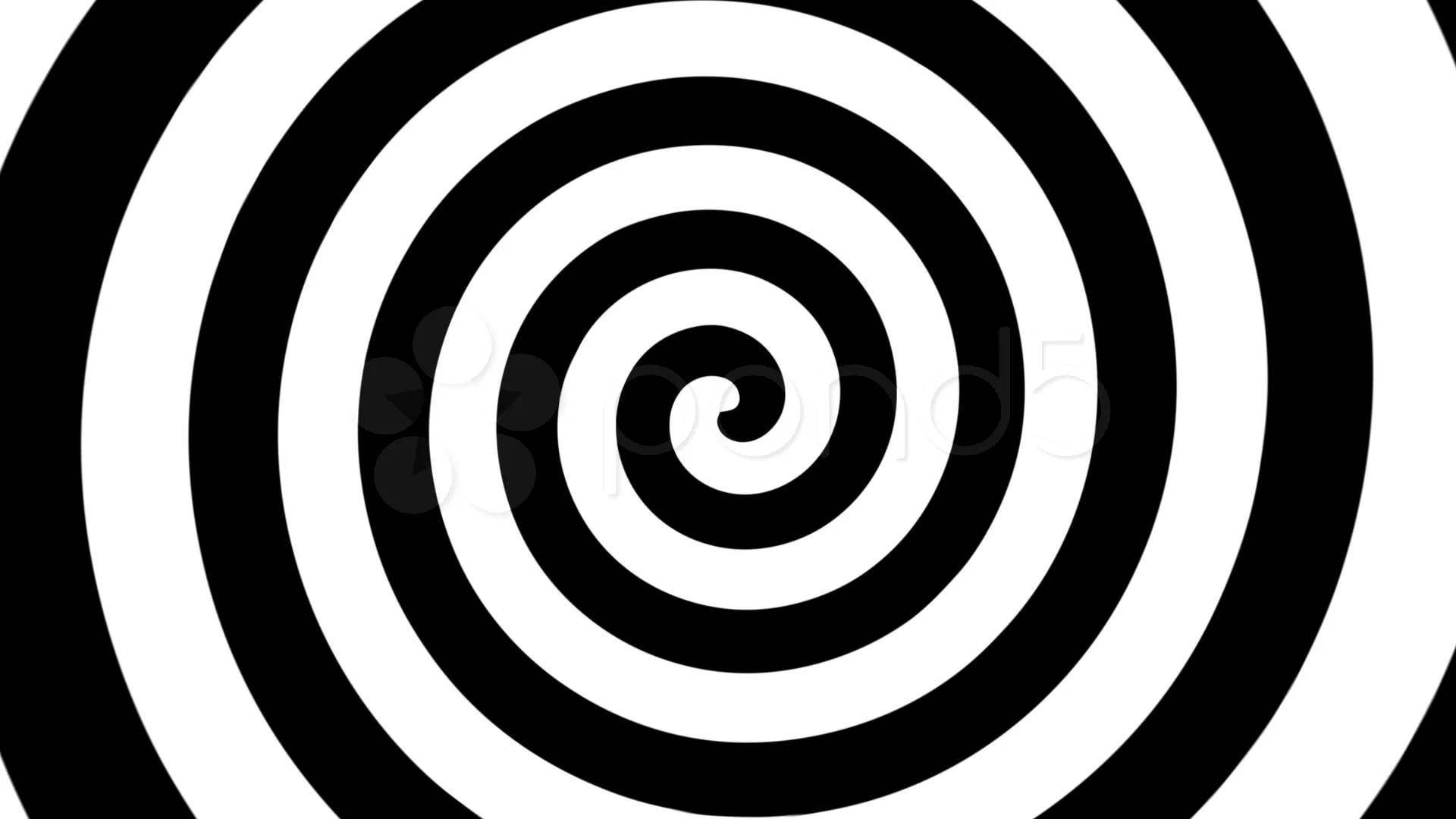 Spiral Black And White Optical Art Background