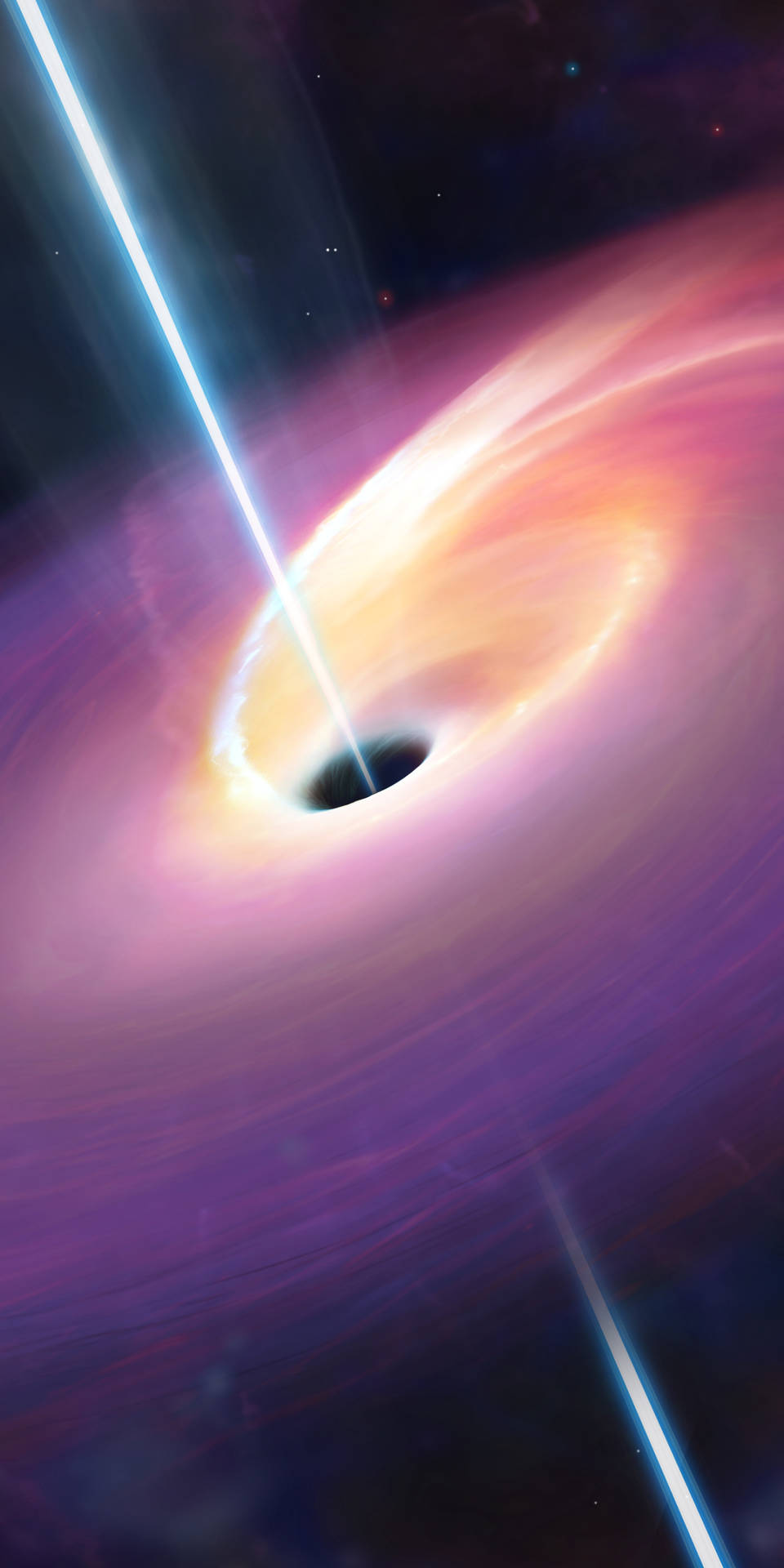 Spiral Black Hole Space Phone Background