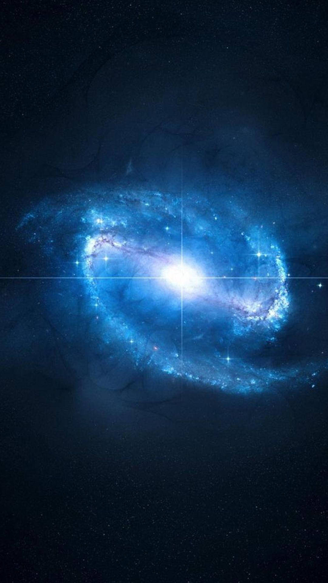 Spiral Blue Galaxy Background