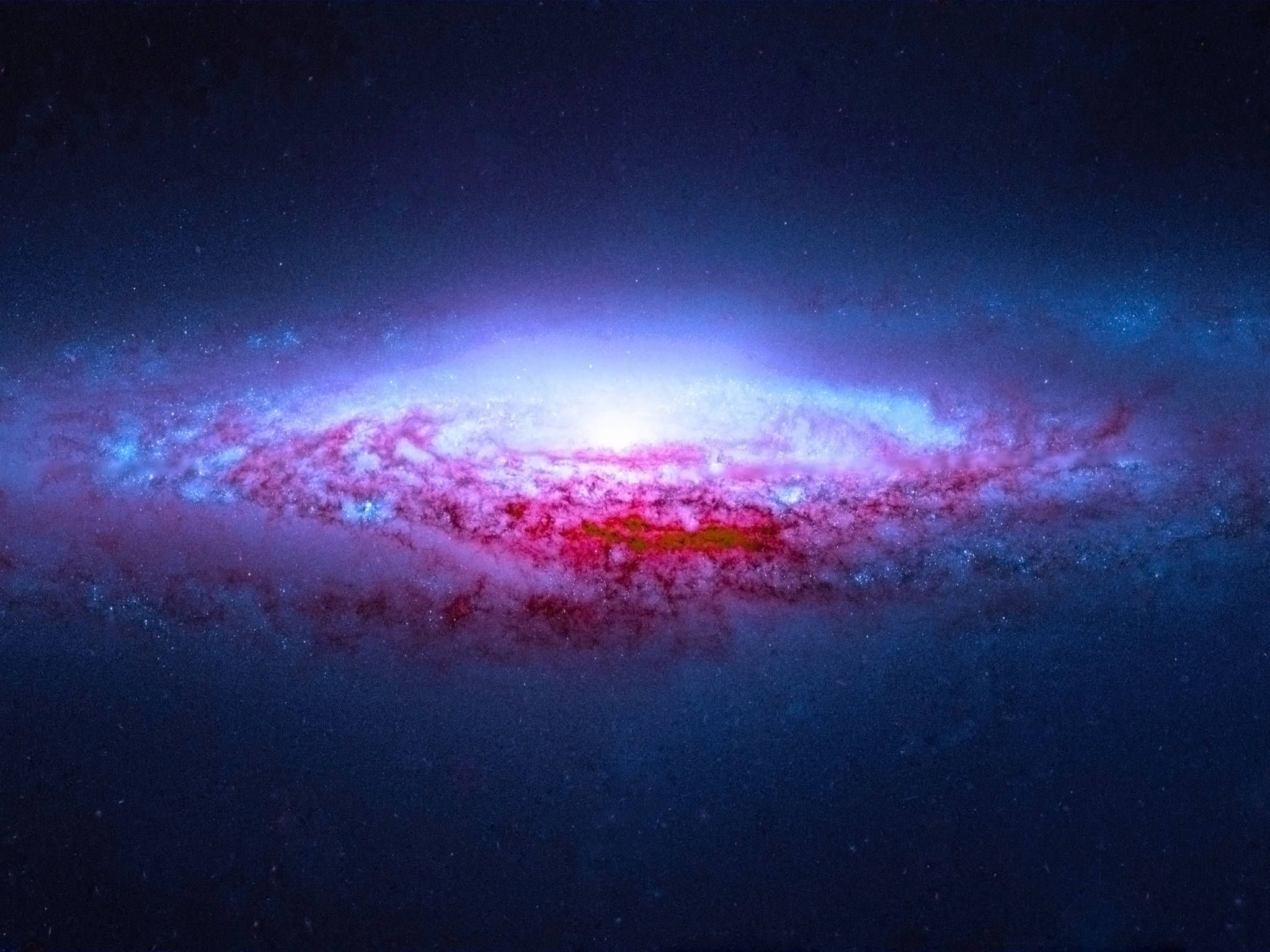 Spiral Colorful Galaxy In The Universe Background