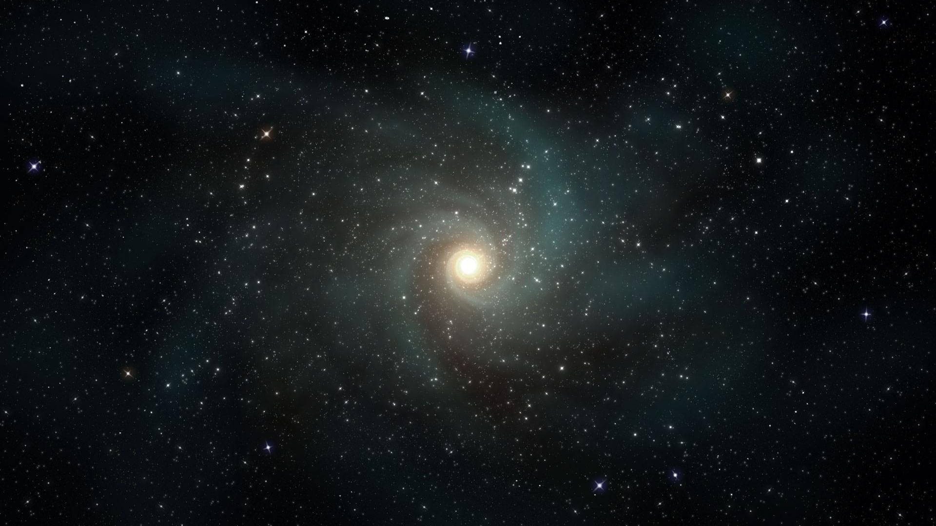 Spiral Galaxy In Universe Background