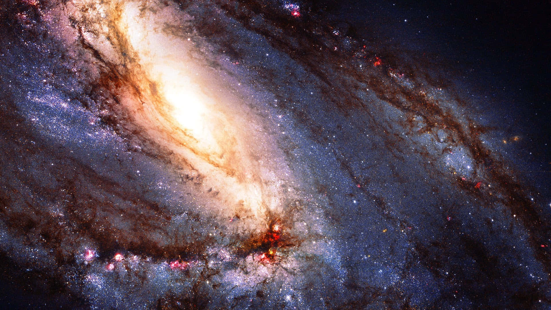 Spiral Galaxy Messier 66 Astronomy Background