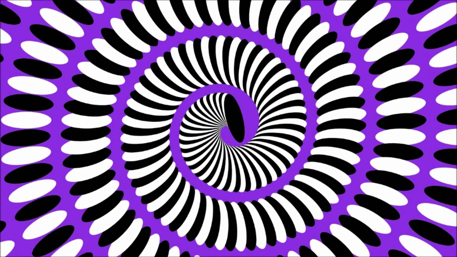 Spiral Hypnosis Pattern With Violet Curves Background