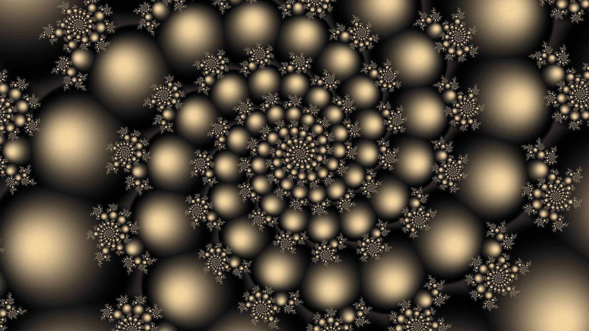 Spiral Metallic Balls Background