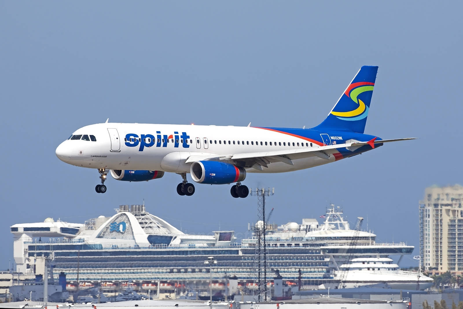 Spirit Airlines Airplane And Cruise Ship