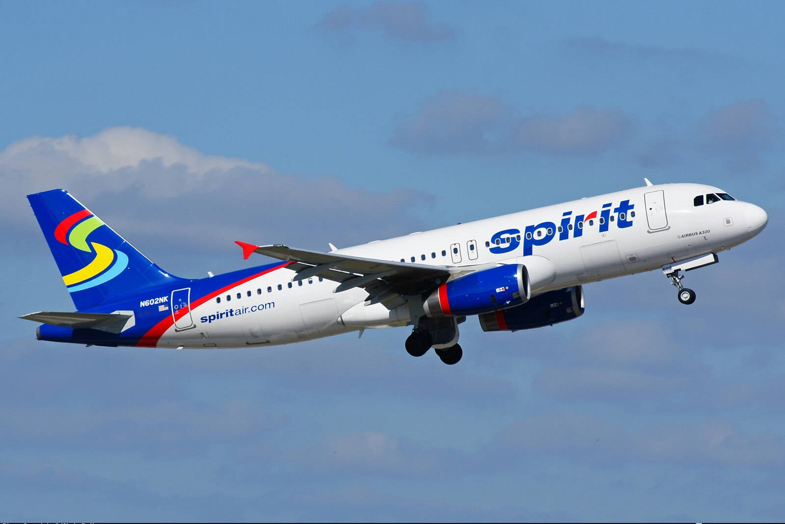 Spirit Airlines Blue Airplane Background