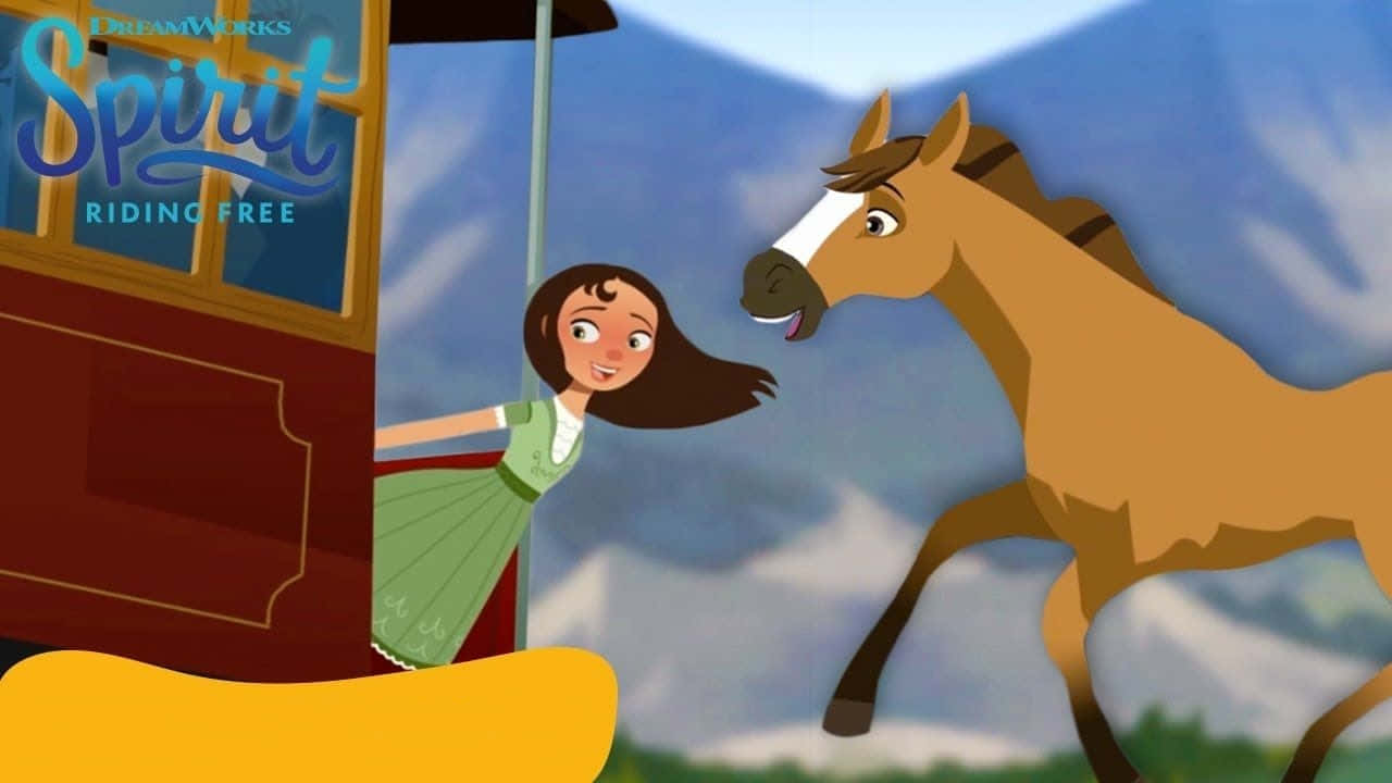 Spirit Riding Free Abigail With Spirit Background