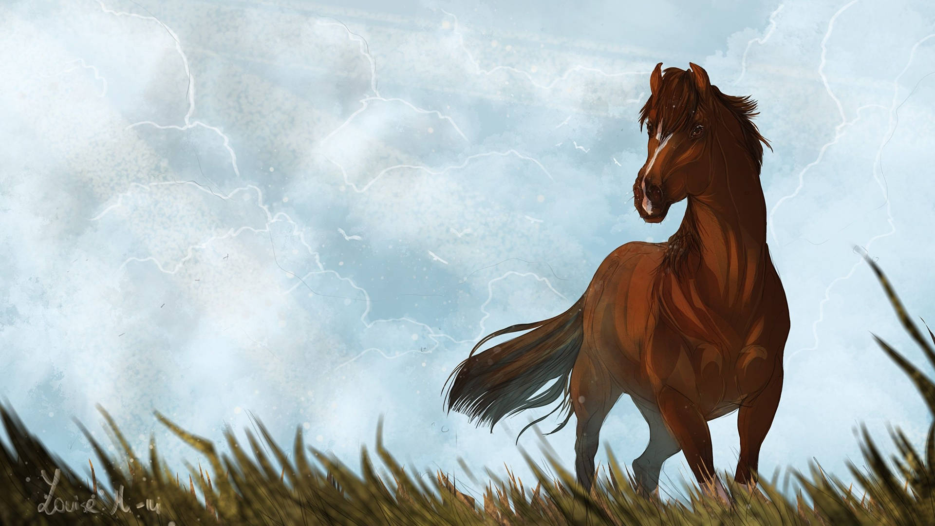 Spirit Stallion Of The Cimarron On Grassy Pastures