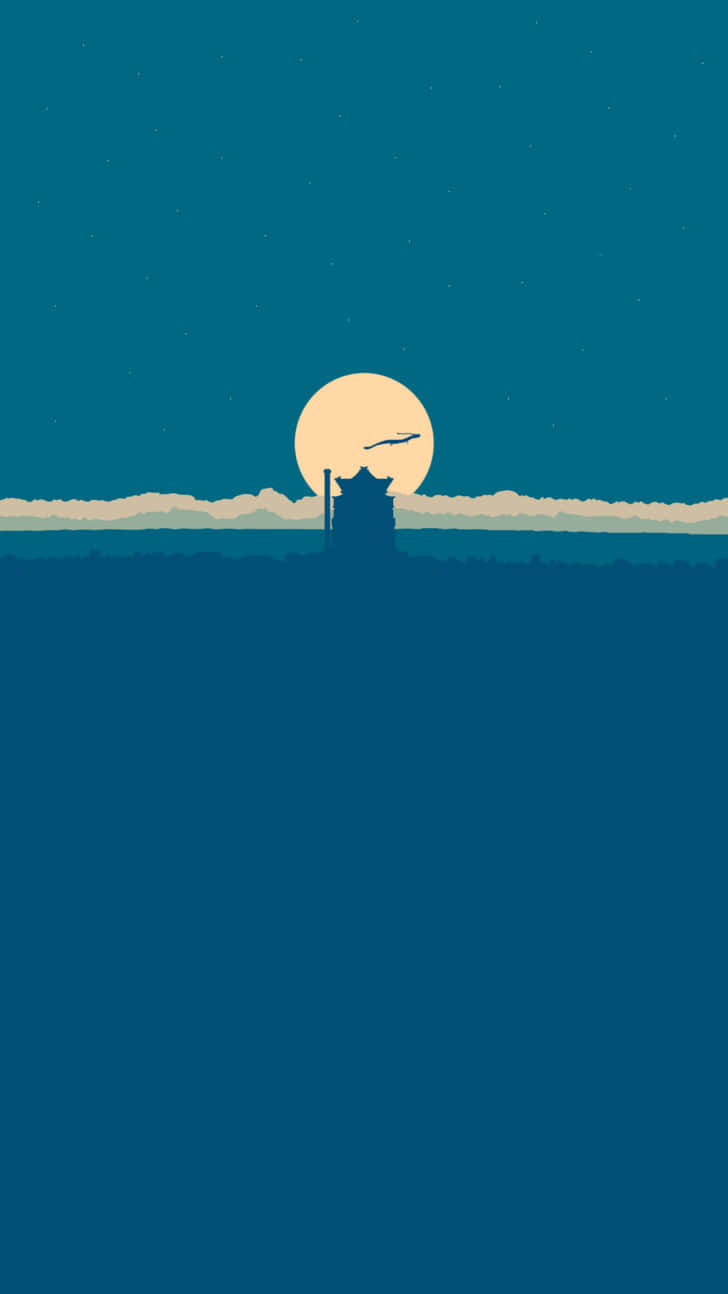 Spirited Away Bathhouse Silhouette Minimalist Background