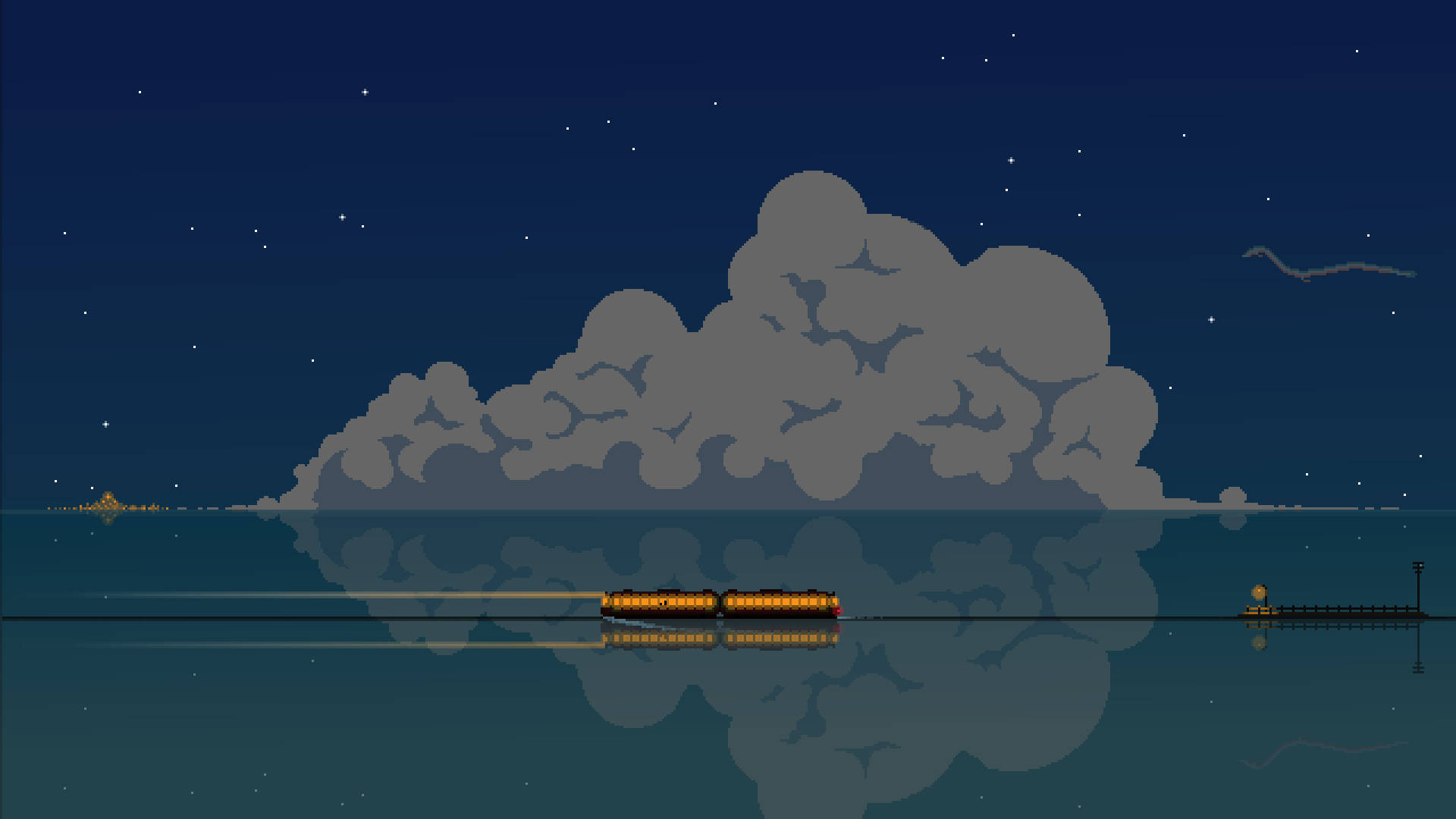 Spirited Away Pixel Art Background