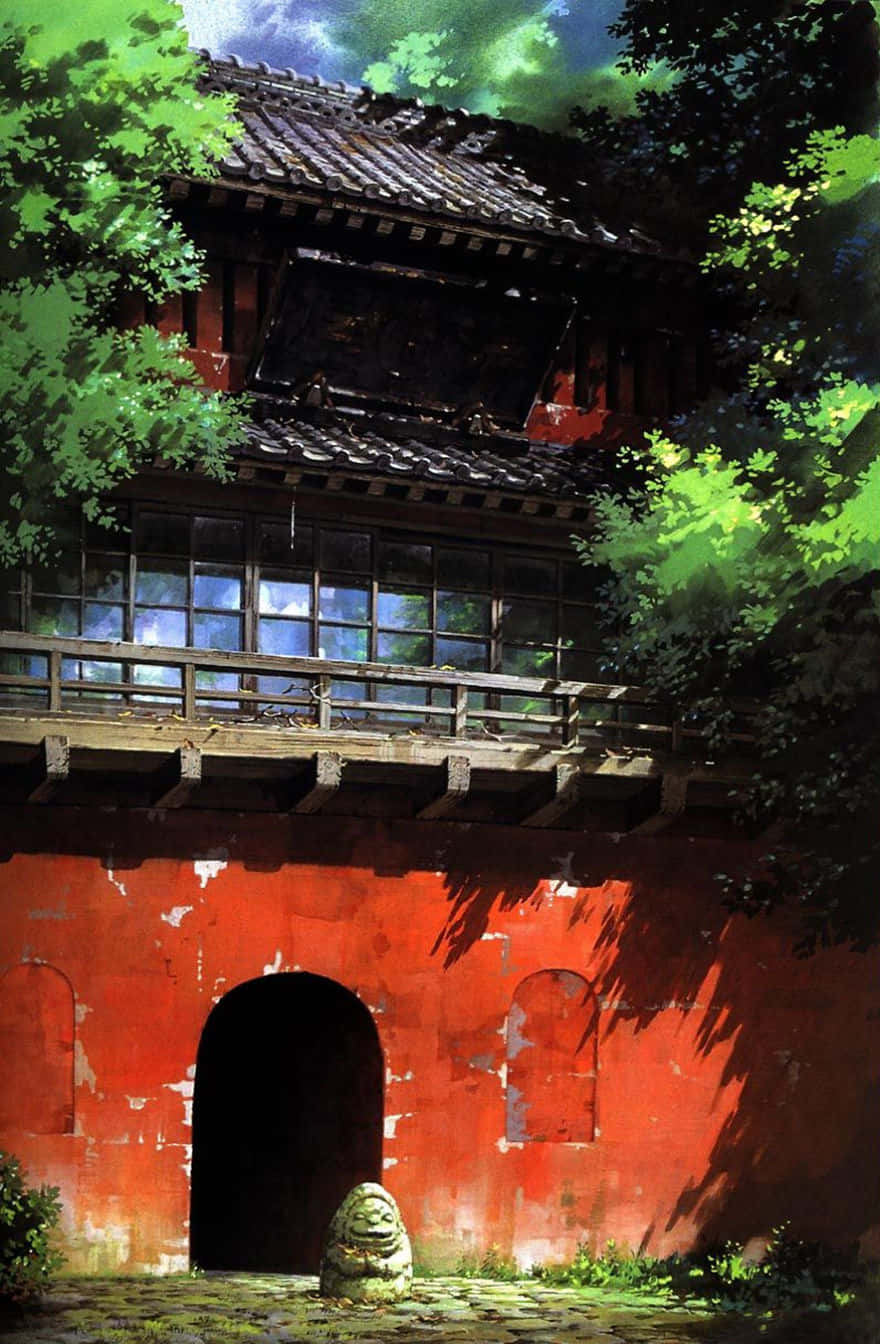 Spirited Away Red Gate Studio Ghibli Phone Background