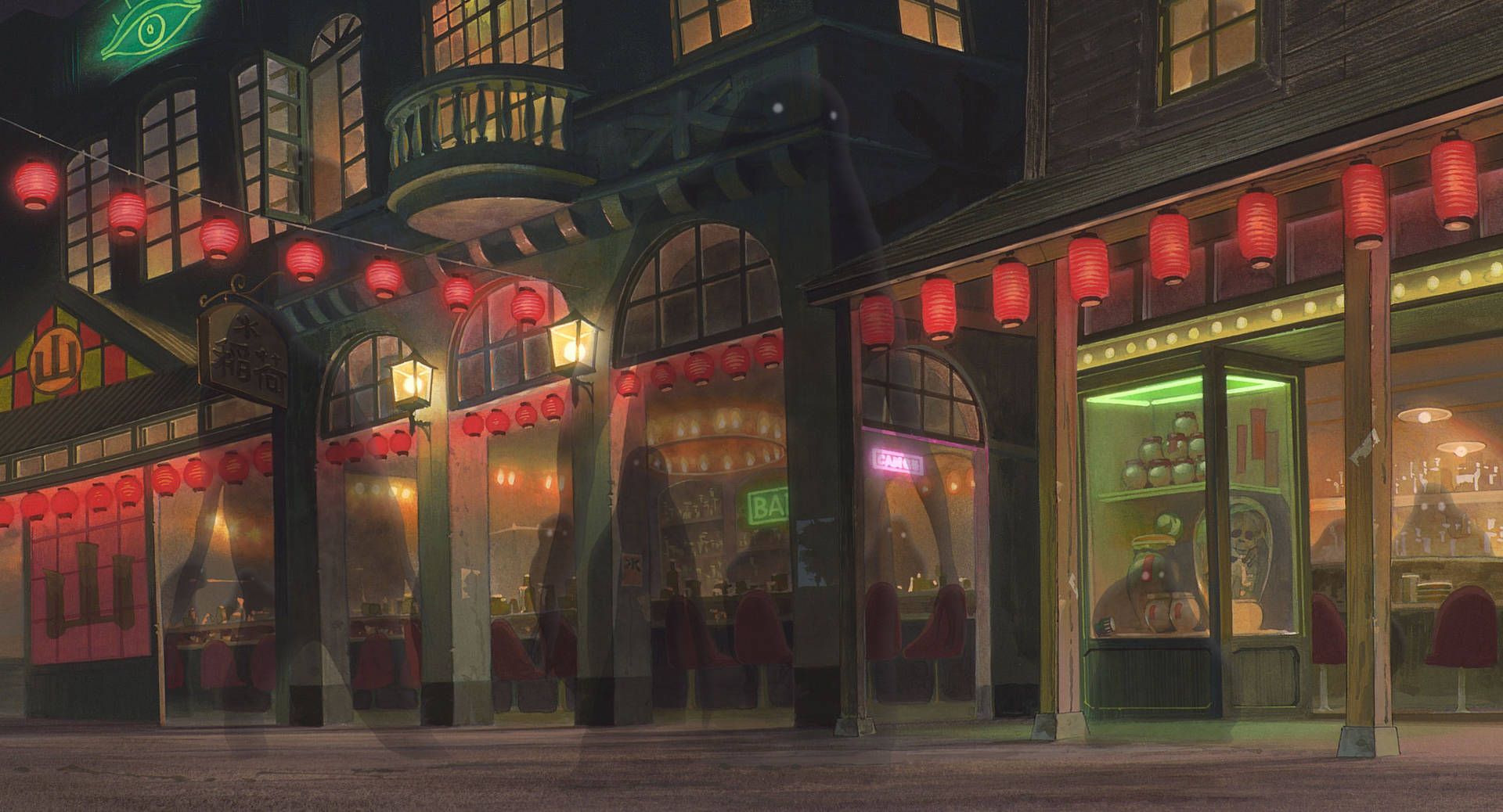 Spirited Away Spirit World Market Background