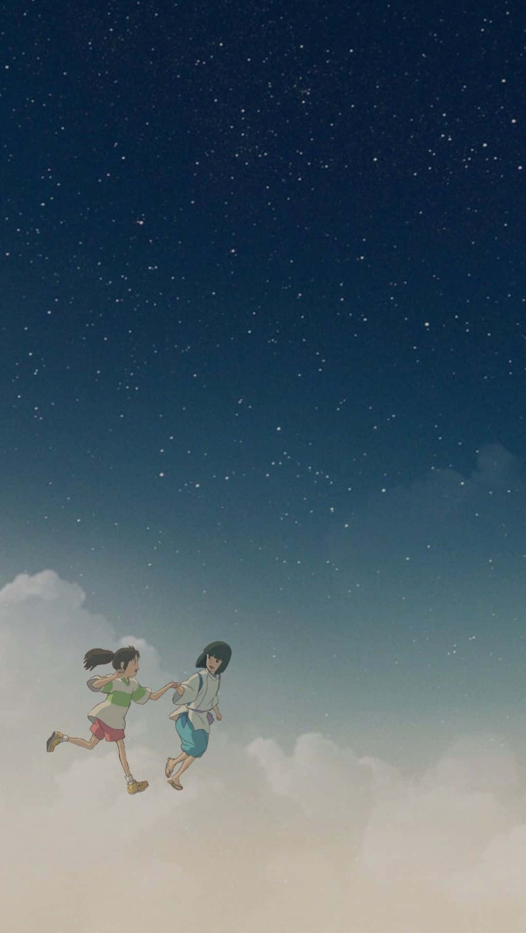 Spirited Away Studio Ghibli Characters Minimalist Background
