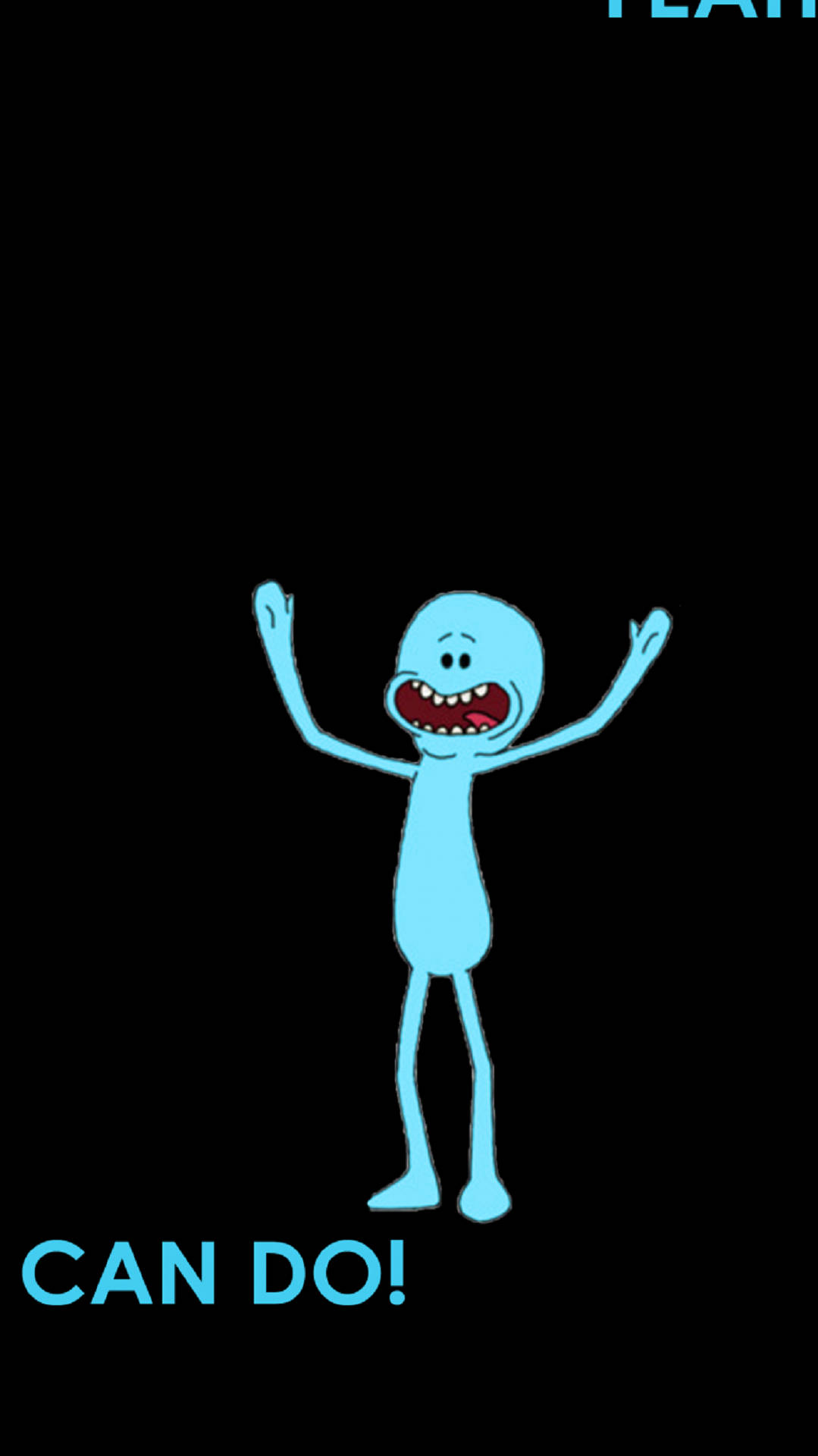 Spirited Mr. Meeseeks Ready For A Task Background