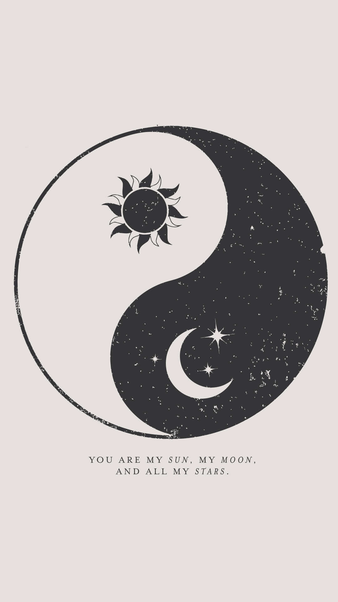 Spiritual Aesthetic Sun-moon Yin Yang Background