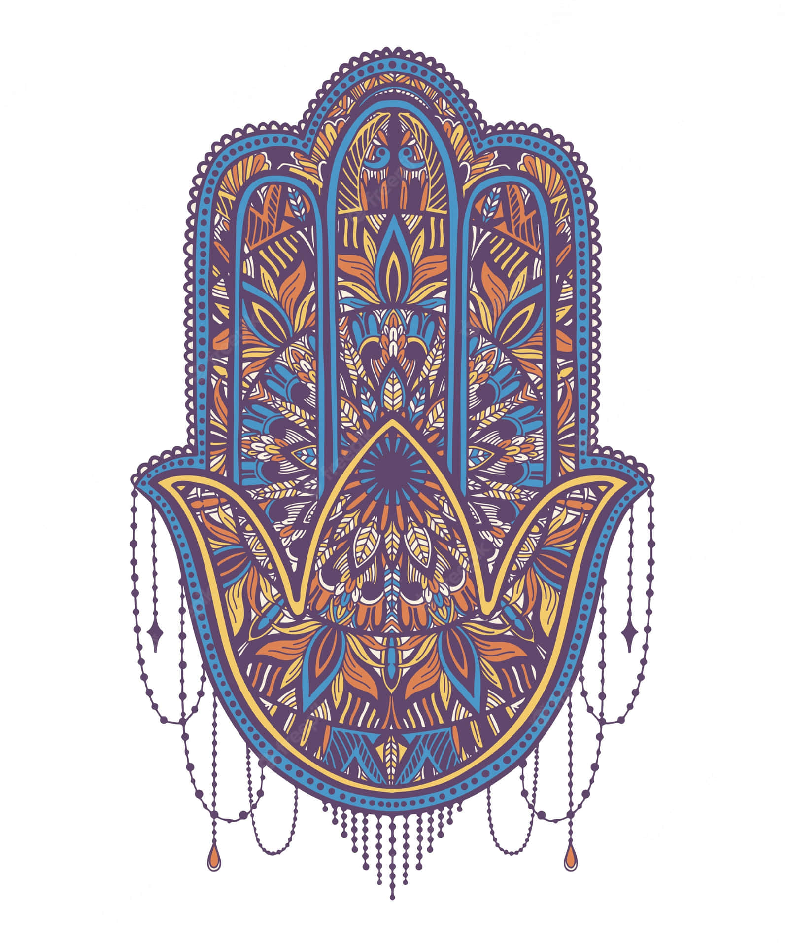 Spiritual Hamsa Hand Symbol Background
