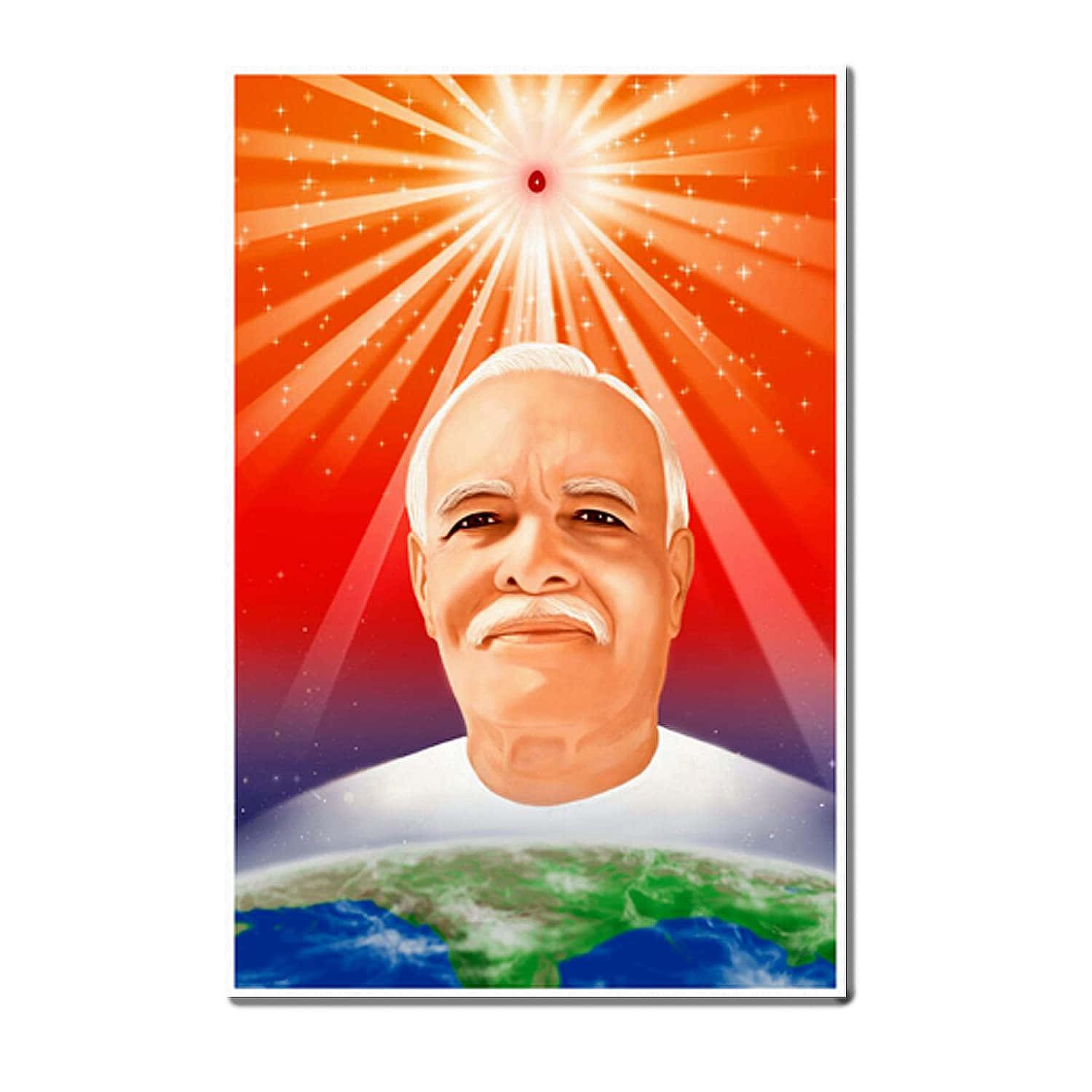 Spiritual Leader Portrait Brahma Kumaris Background