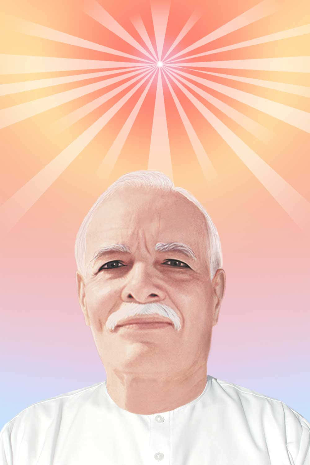 Spiritual Leader Portraitwith Radiant Background Background