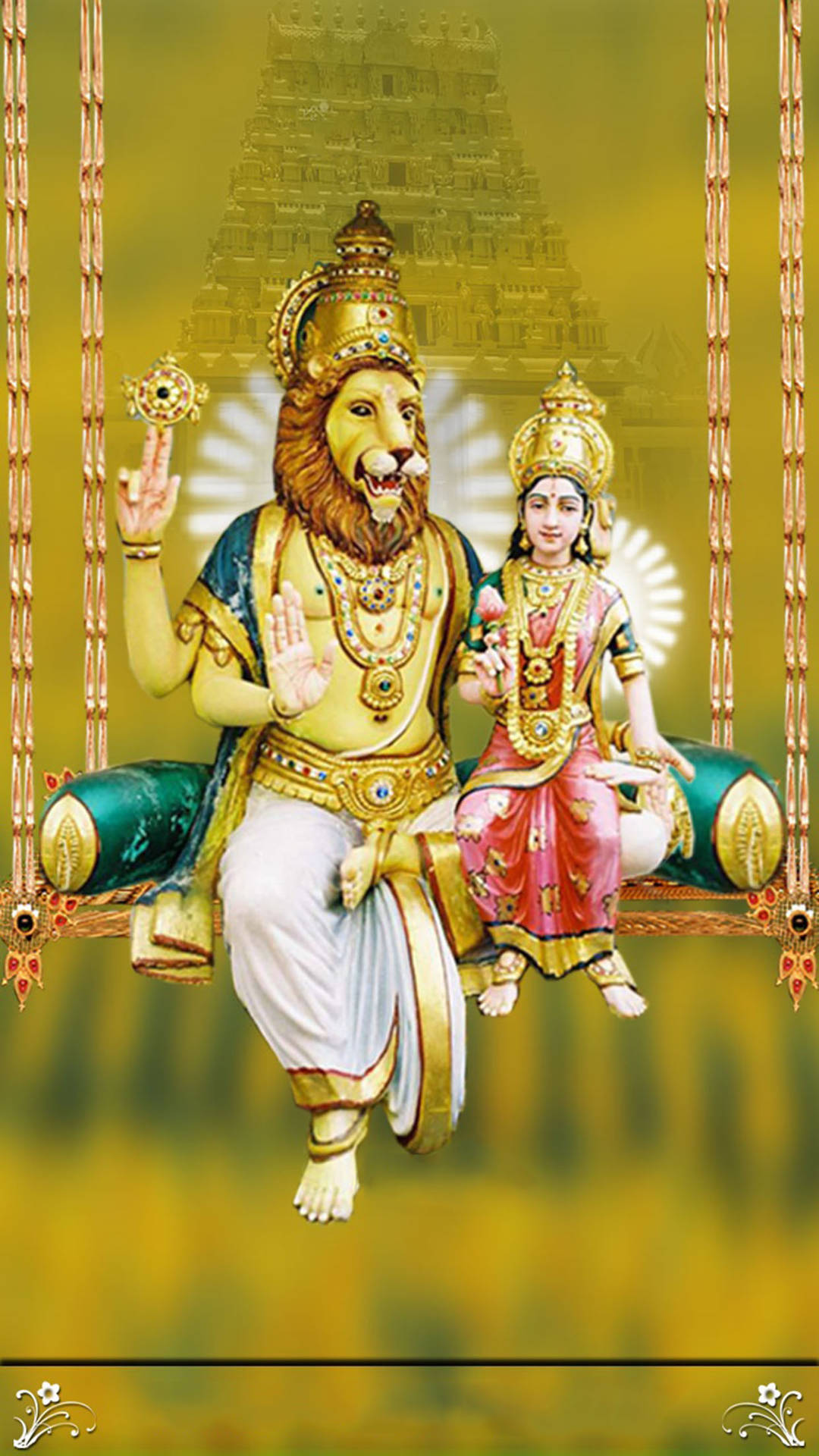 Spiritual Lord Narasimha Background