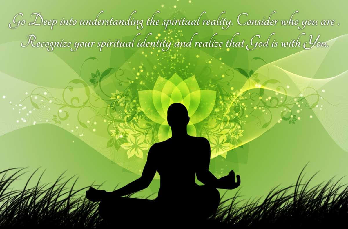Spiritual Meditation In Nature Background