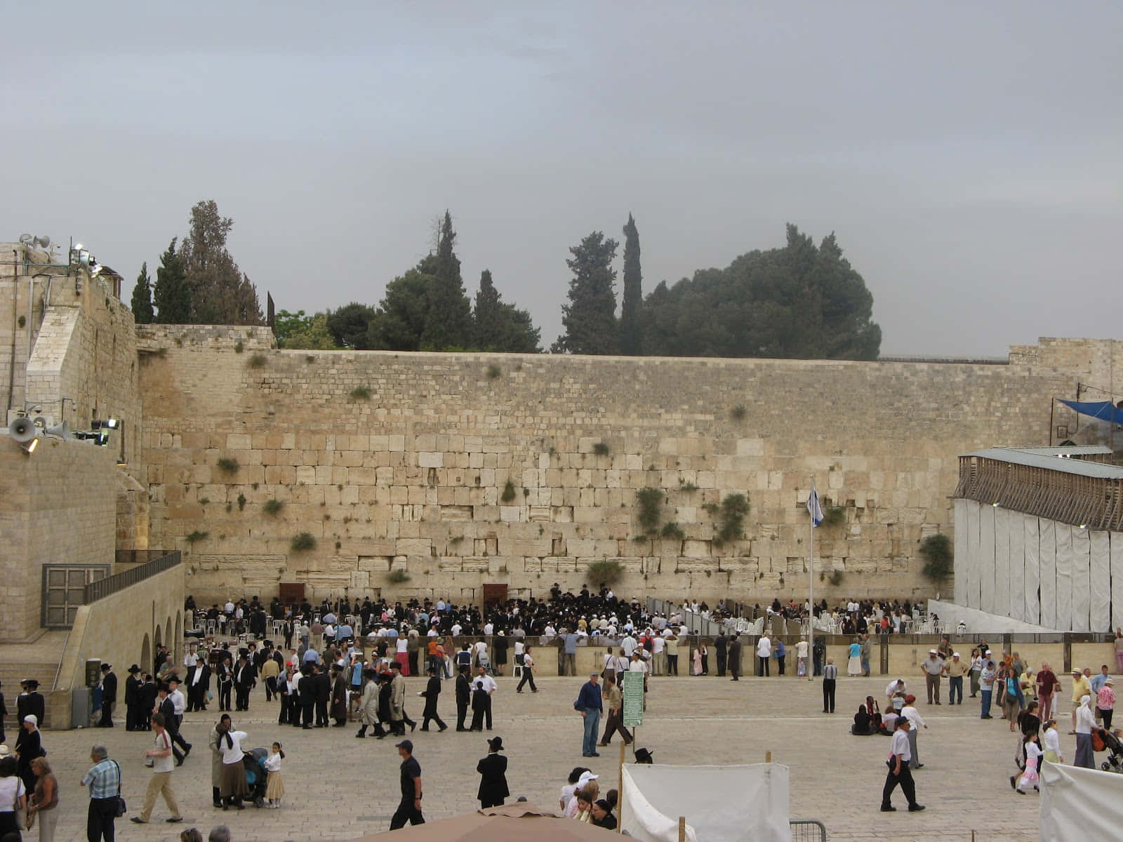 Spiritual Reverence At The Wailing Wall Background
