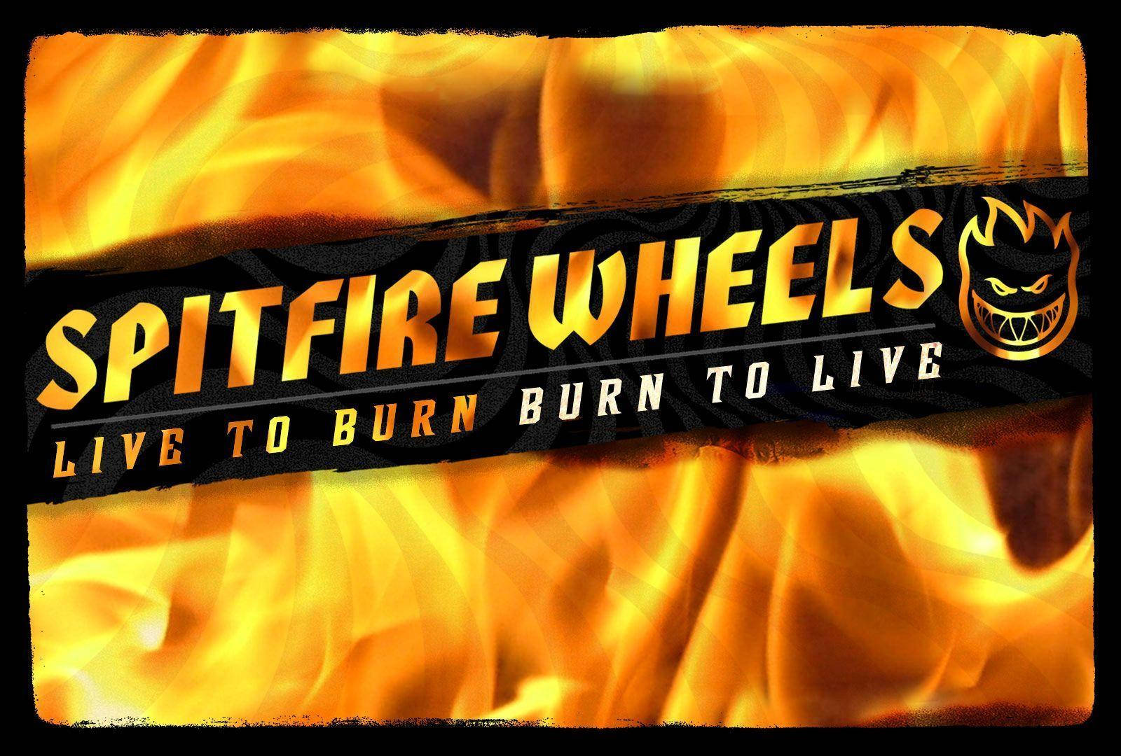 Spitfire Logo And Slogan Fire Aesthetic Background