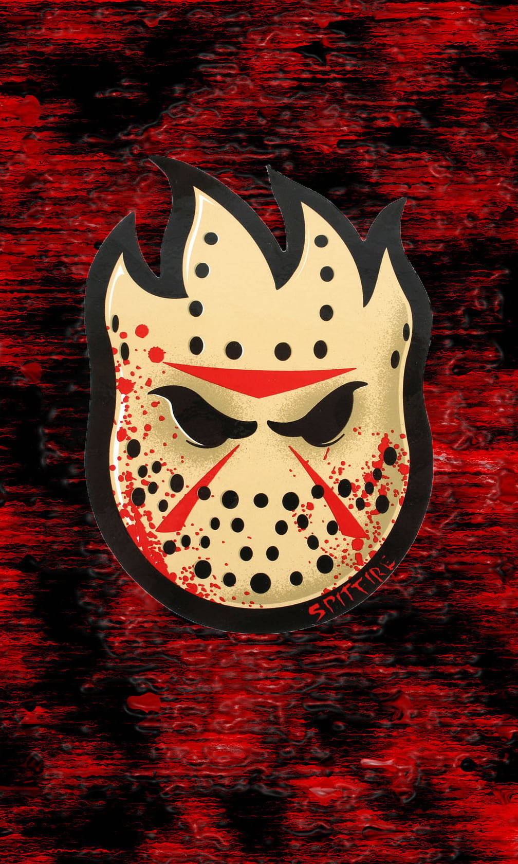 Spitfire Logo Friday The 13th Jason Voorhees Red And Black