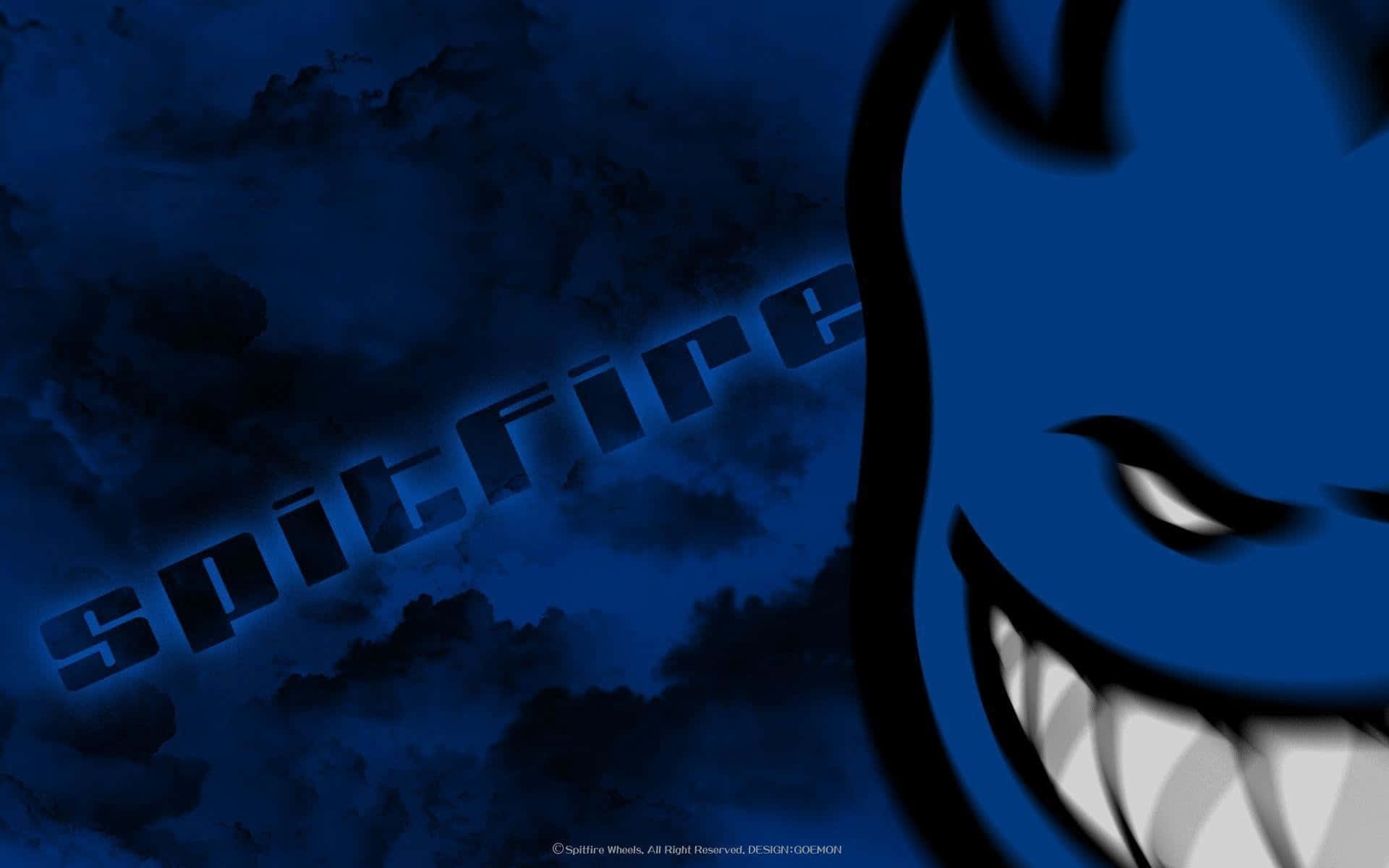 Spitfire Skate Blue Aesthetic Background