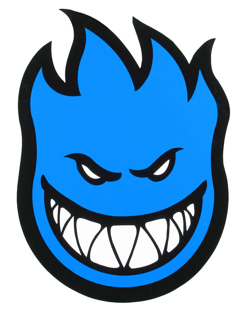 Spitfire Skate Signature Icon In Blue Background