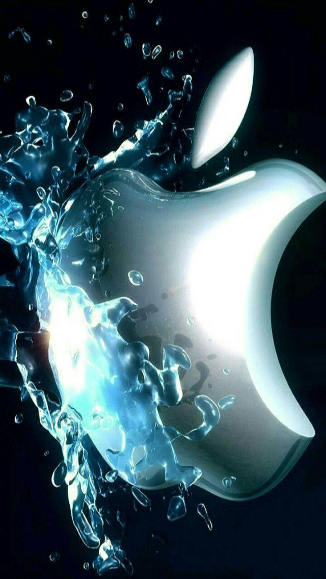 Splashing 3d Apple Iphone Background