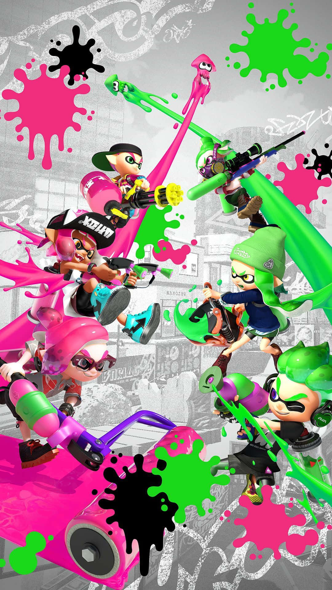 Splatoon 2 Action-packed Gaming Wallpaper Background