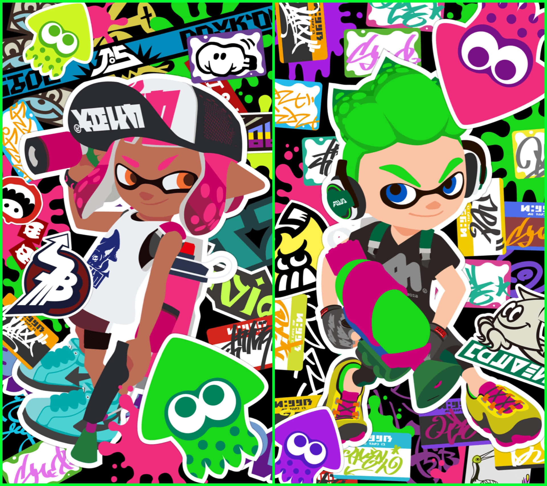 Splatoon 2 Action-packed In-game Battle Background