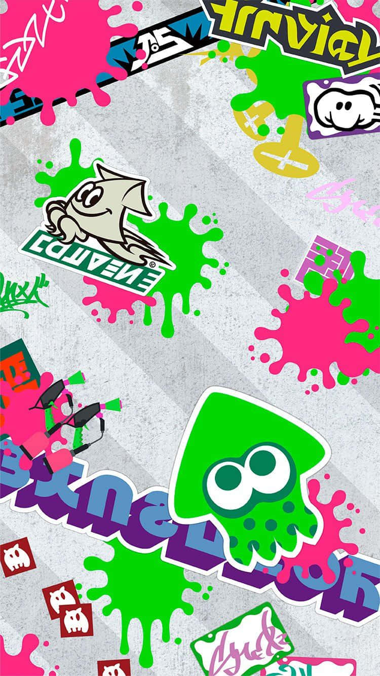 Splatoon 2 Characters In Action Background