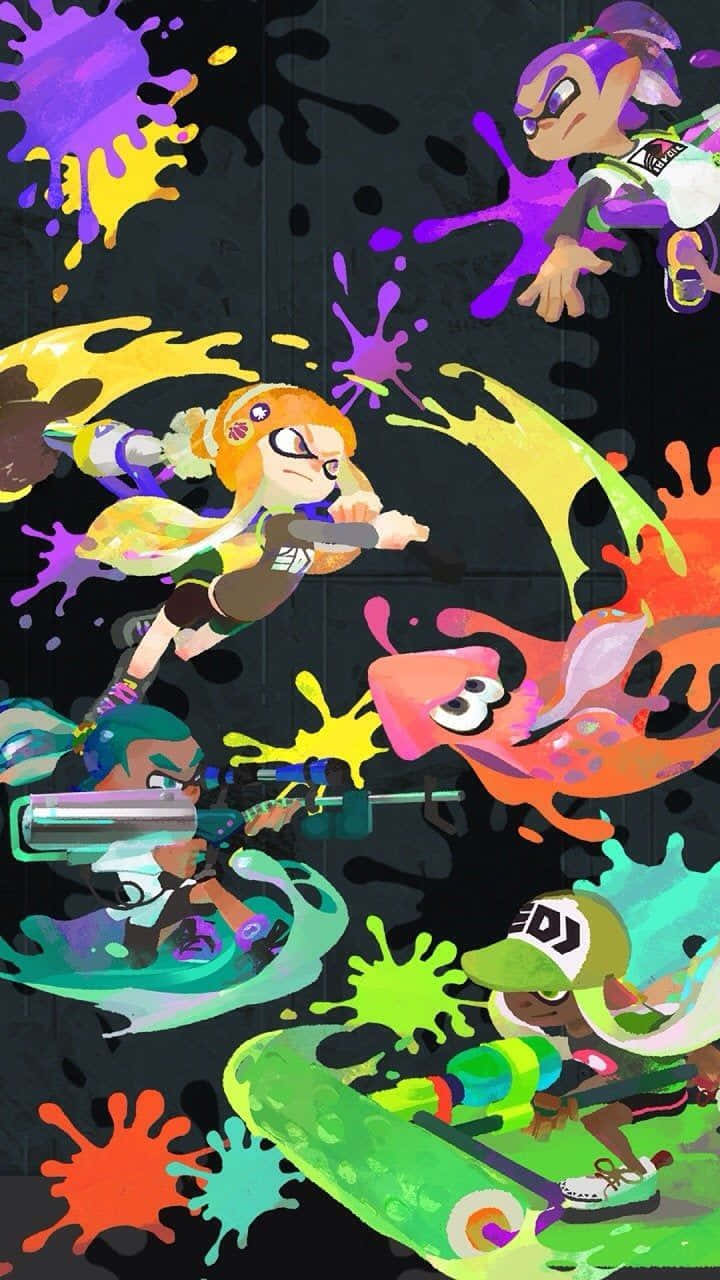 Splatoon 2 Colorful Ink Battle Background