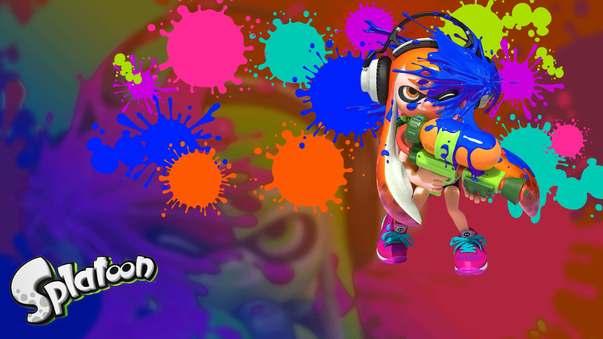 Splatoon 2 Game Action Background