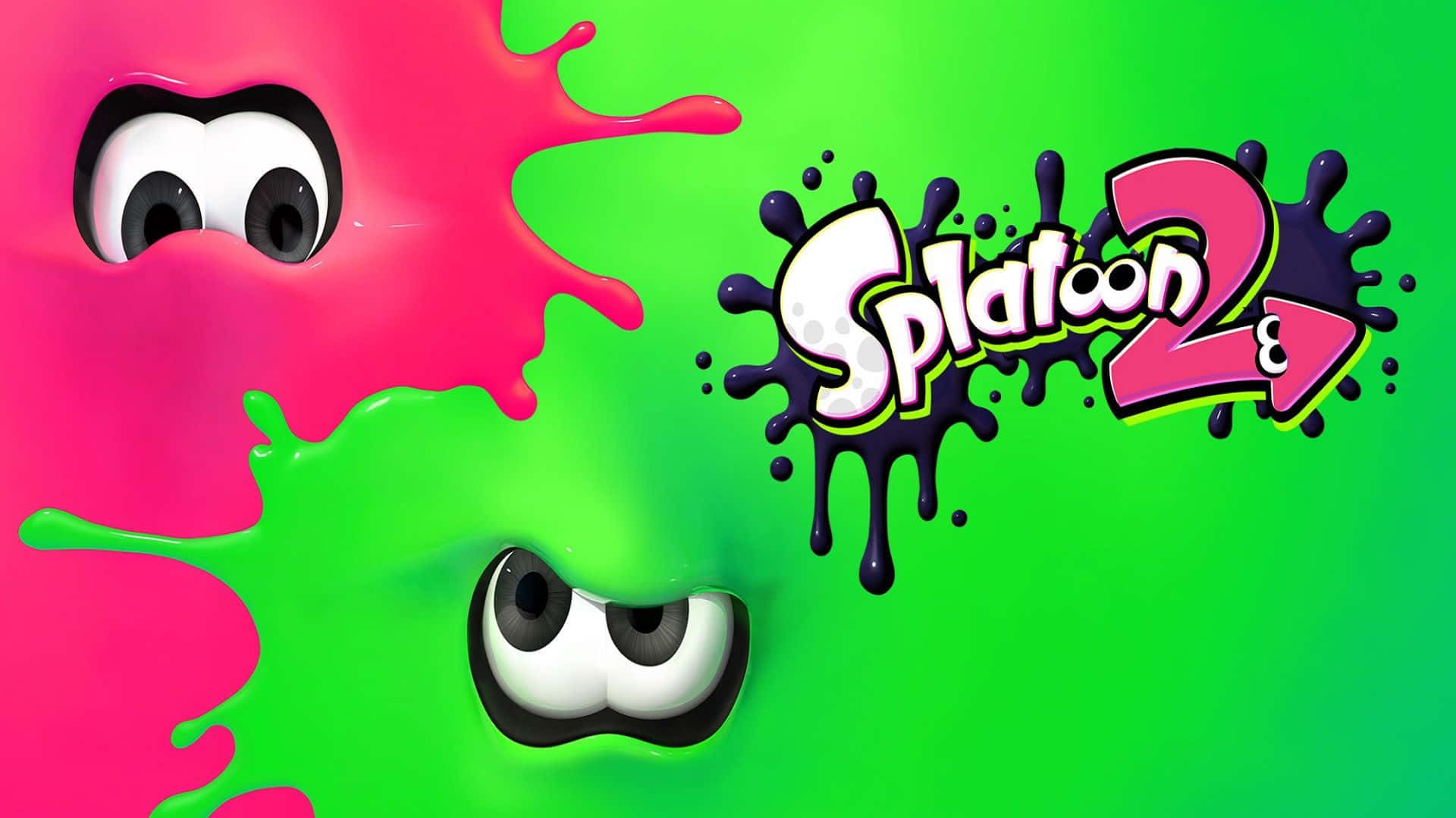 Splatoon 2 Gaming Action On Nintendo Switch Background