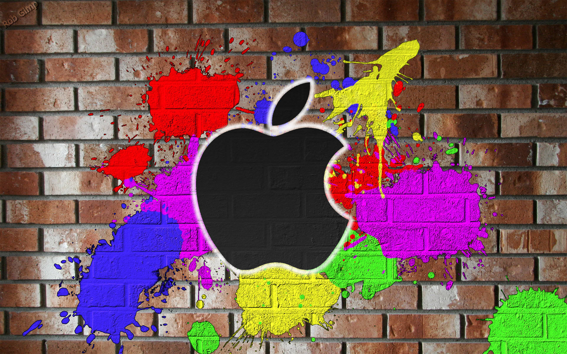 Splattered Paint Apple Macos Background