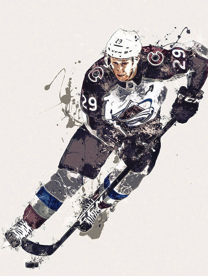 Splattered Paint Art Nathan Mackinnon Background