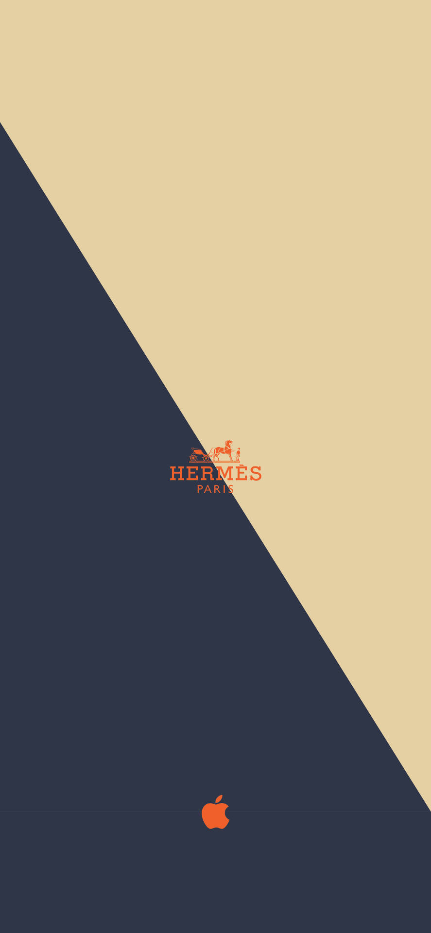 Split Hermes Midnight Blue Cream Background