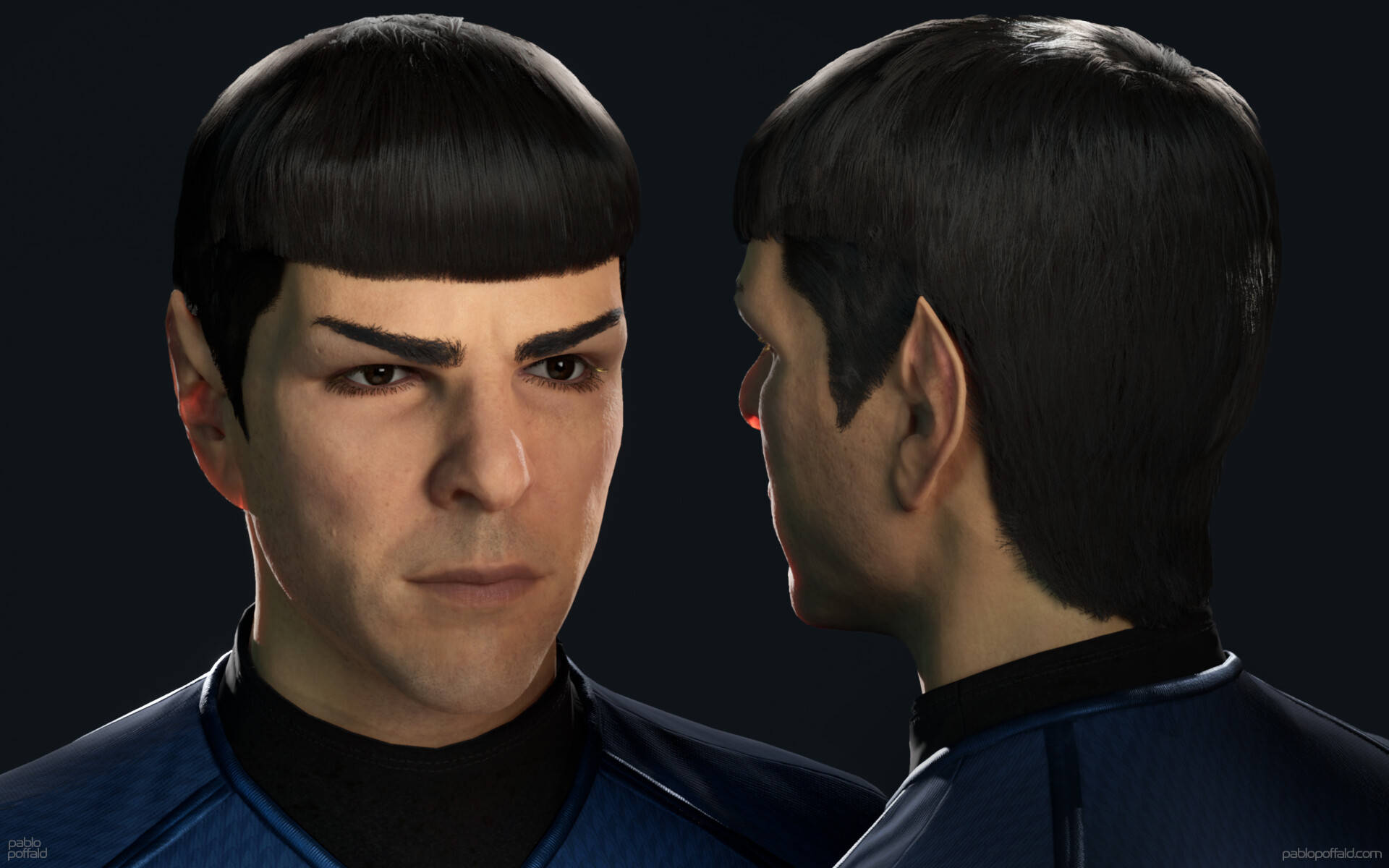 Spock 3d Art Background