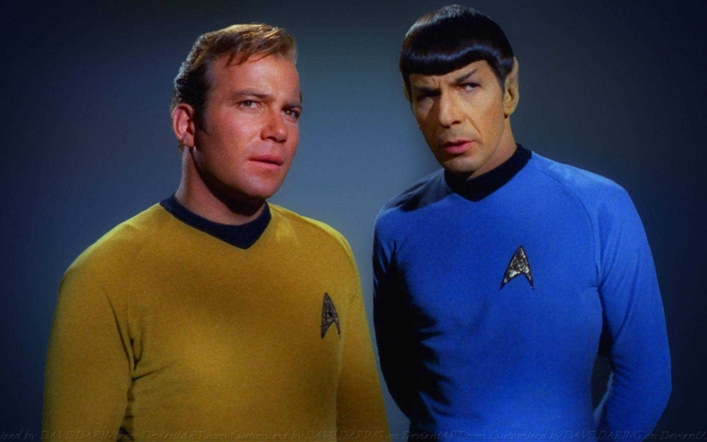 Spock And Kirk Cool Pose Background
