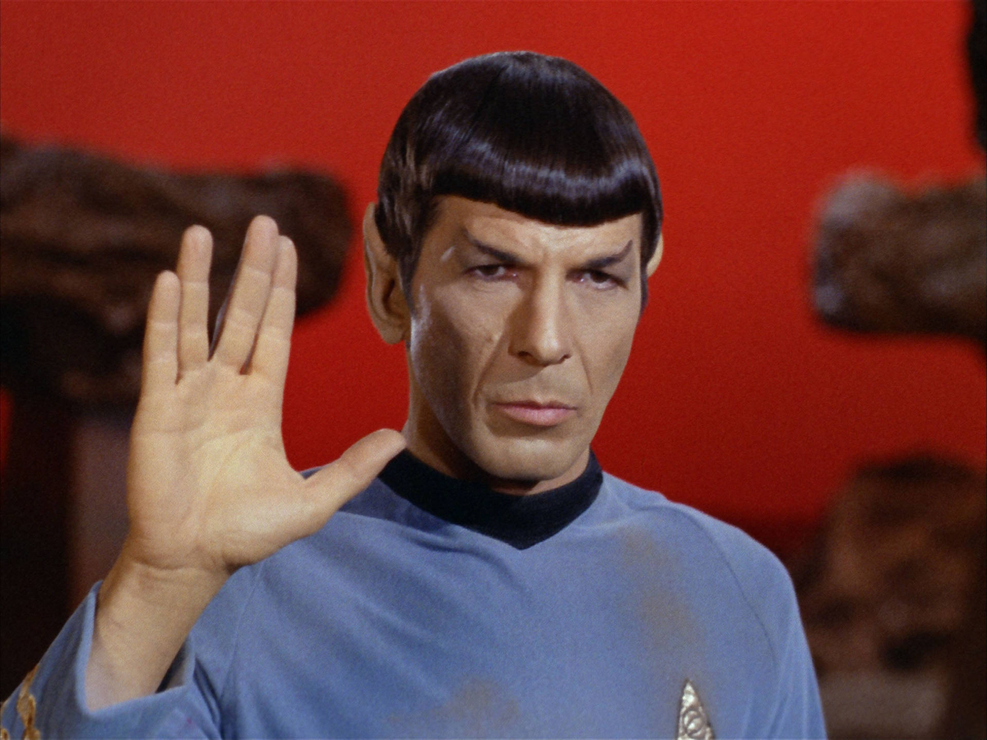 Spock Famous Hand Sign Background