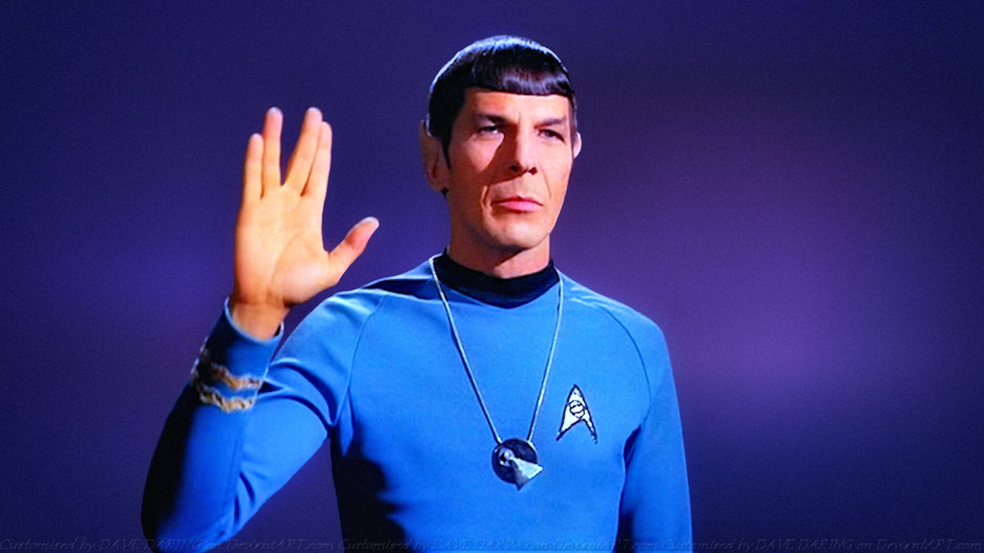 Spock In Blue Sweatshirt Background