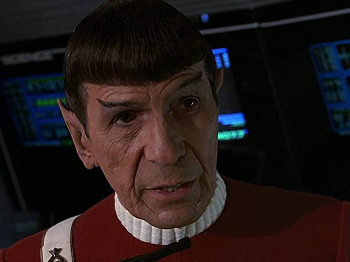 Spock Old Face Curvy Eyebrows Background