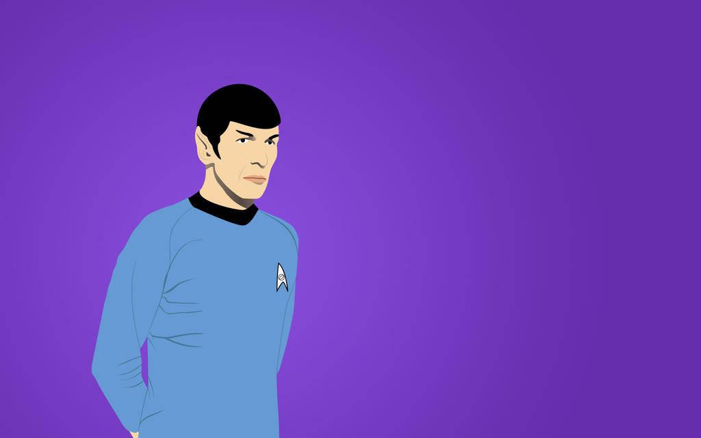 Spock On Purple Background