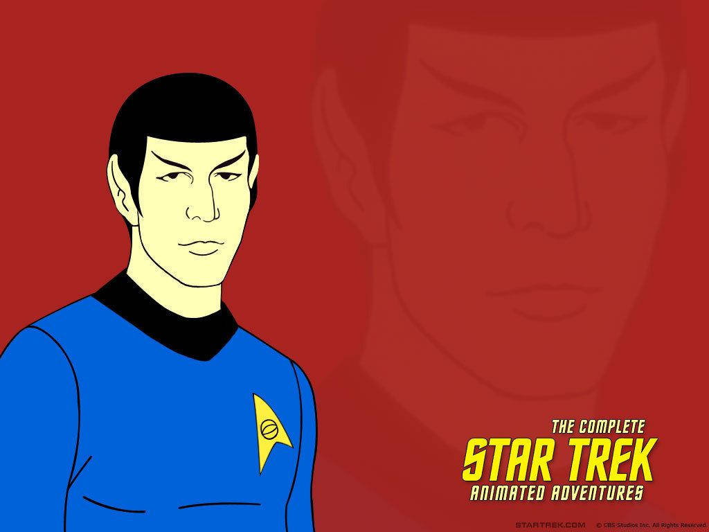 Spock Red Cartoon Poster Background