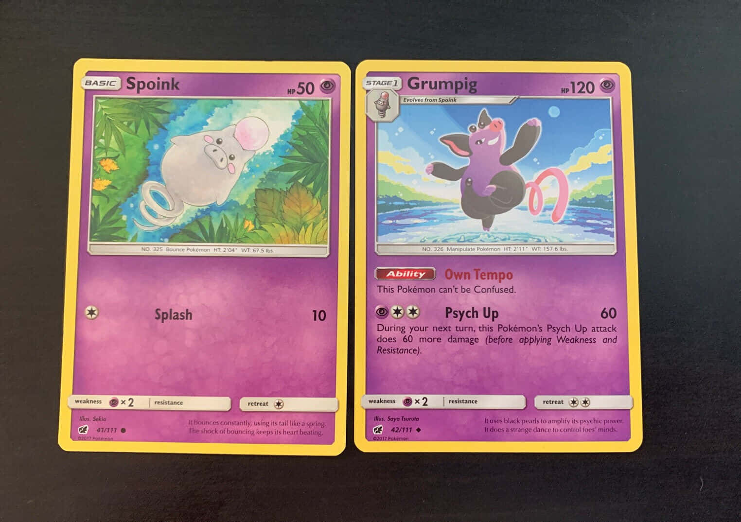 Spoink And Grumpig Cards Background