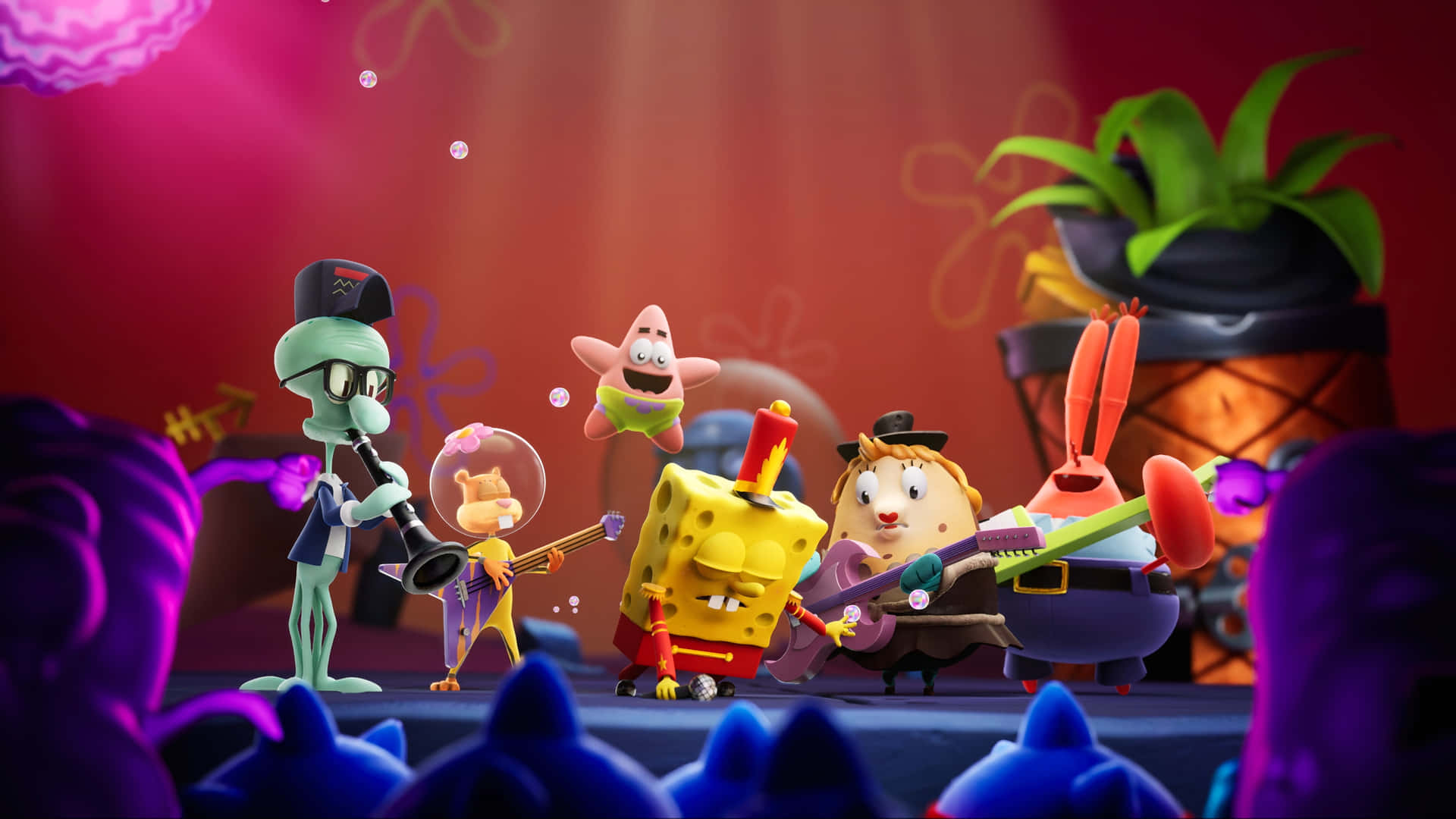 Sponge Bob Movie Band Performance Background