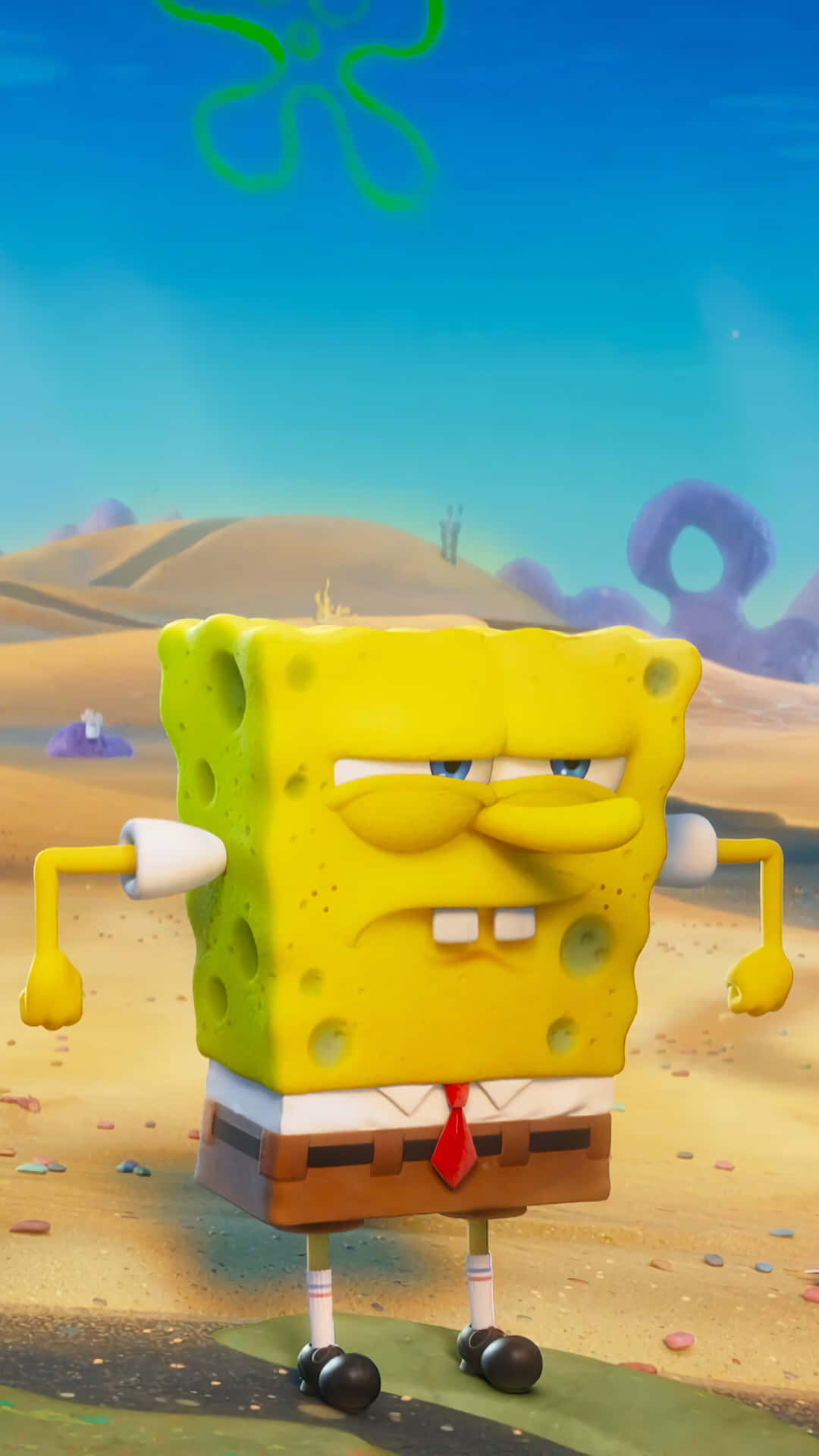 Sponge Bob_ Square Pants_ Determined_ Stance Background