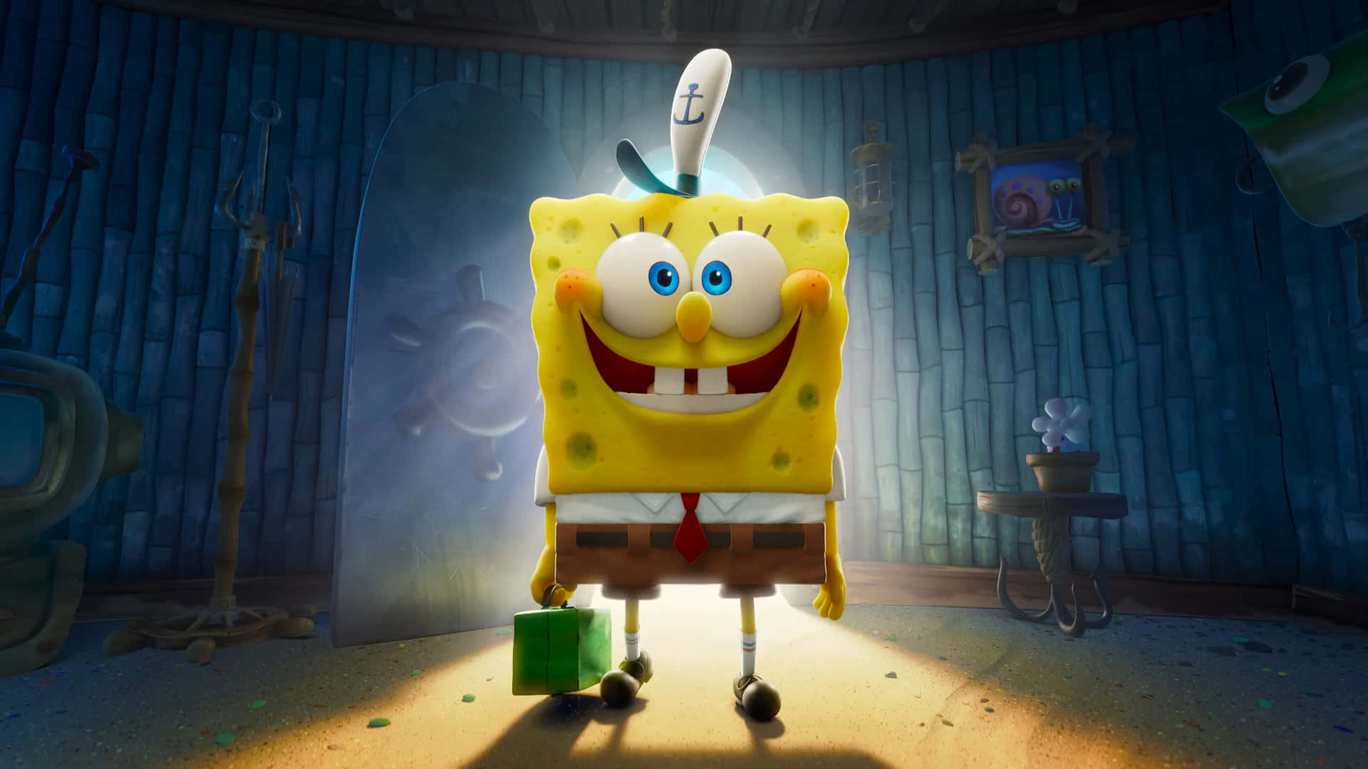 Sponge Bob Square Pants Movie Salute Background